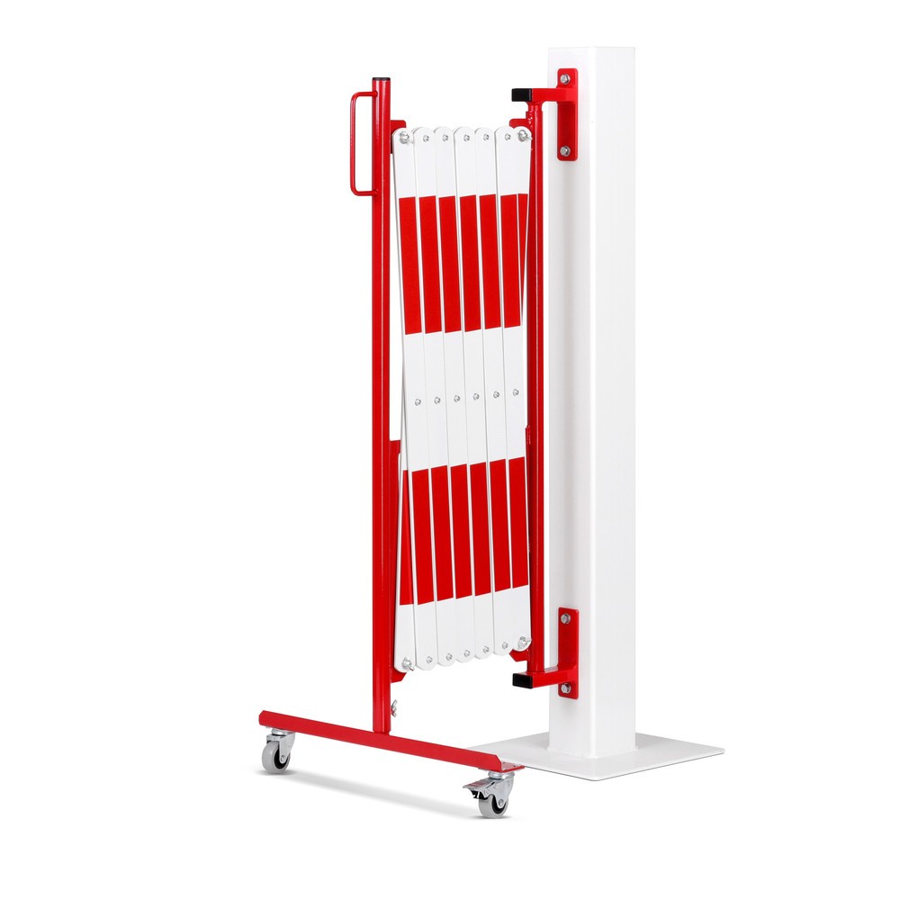 Número de imagen del producto 4: Rejilla valla de tijera de una cara, rollo, montaje en pared, ancho 4.000 mm, rojo/blanco