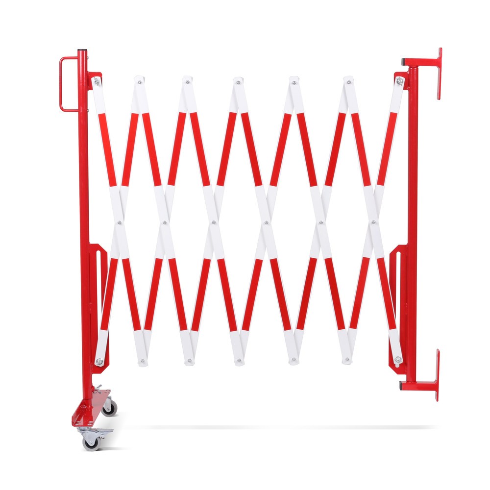 Número de imagen del producto 5: Rejilla valla de tijera de una cara, rollo, montaje en pared, ancho 3.600 mm, rojo/blanco