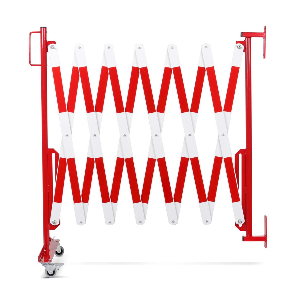 Número de imagen del producto 5: Rejilla valla de tijera de una cara, rollo, montaje en pared, ancho 4.000 mm, rojo/blanco