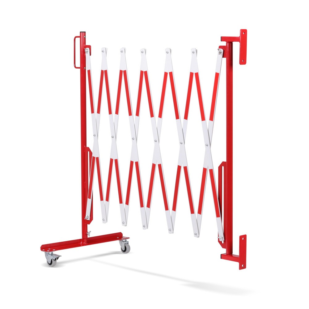 Número de imagen del producto 6: Rejilla valla de tijera de una cara, rollo, montaje en pared, ancho 3.600 mm, rojo/blanco