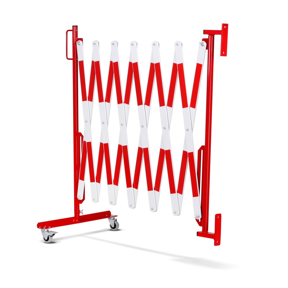 Número de imagen del producto 6: Rejilla valla de tijera de una cara, rollo, montaje en pared, ancho 4.000 mm, rojo/blanco