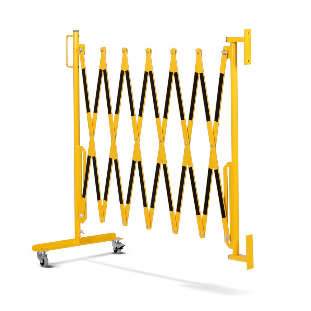 Número de imagen del producto 6: Rejilla de tijera, rodillos laterales individuales, montaje en pared, ancho 3.600 mm, negro/amarillo