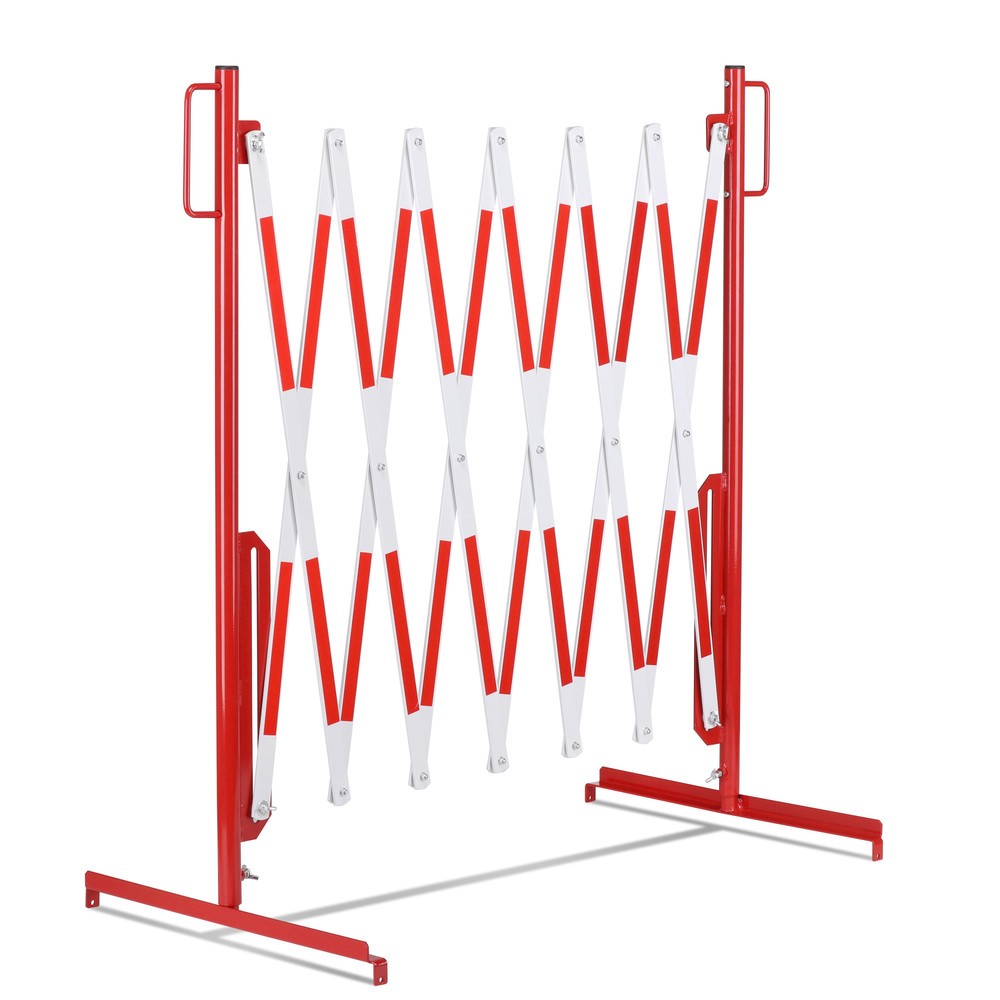 Número de imagen del producto 8: Rejilla de tijera, soporte en ambos lados, ancho 3.600 mm, rojo/blanco