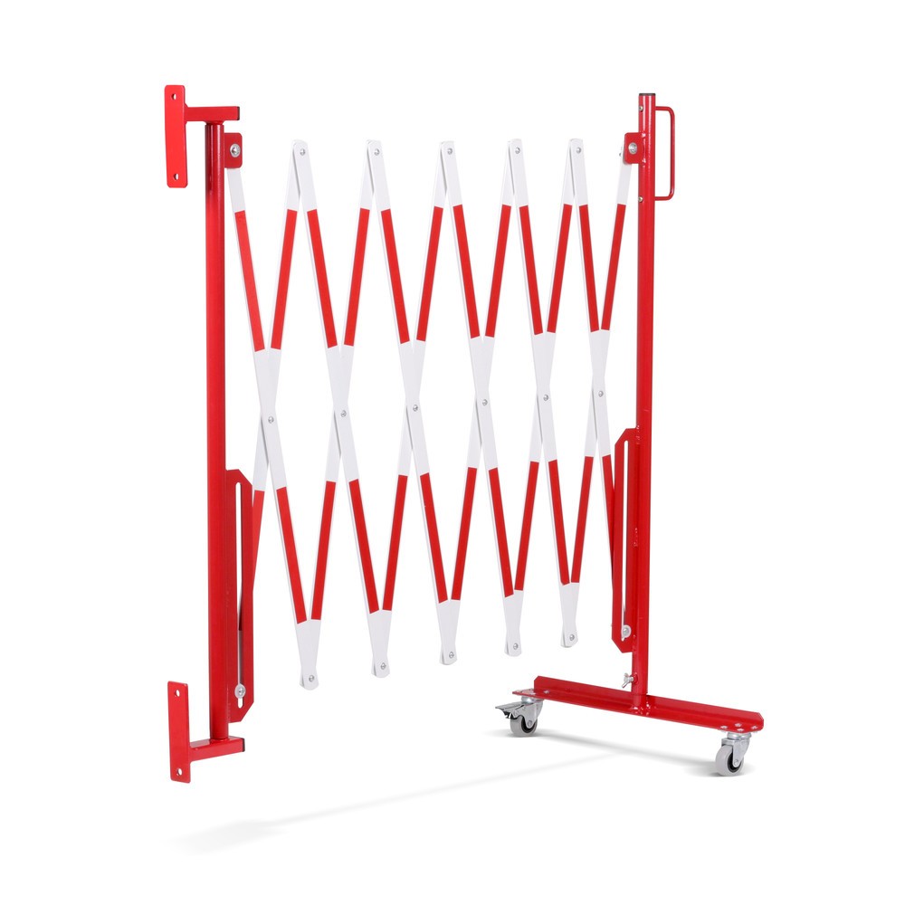 Número de imagen del producto 8: Rejilla valla de tijera de una cara, rollo, montaje en pared, ancho 3.600 mm, rojo/blanco