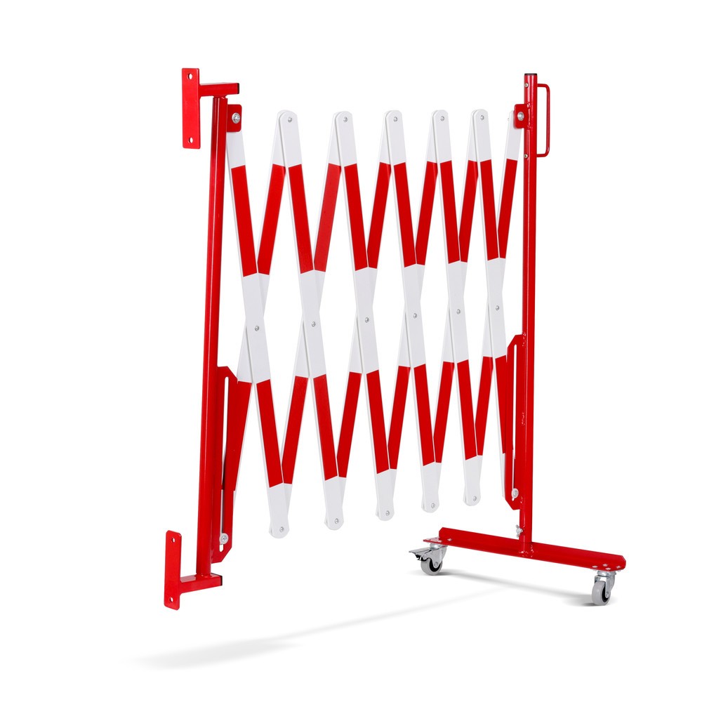 Número de imagen del producto 8: Rejilla valla de tijera de una cara, rollo, montaje en pared, ancho 4.000 mm, rojo/blanco