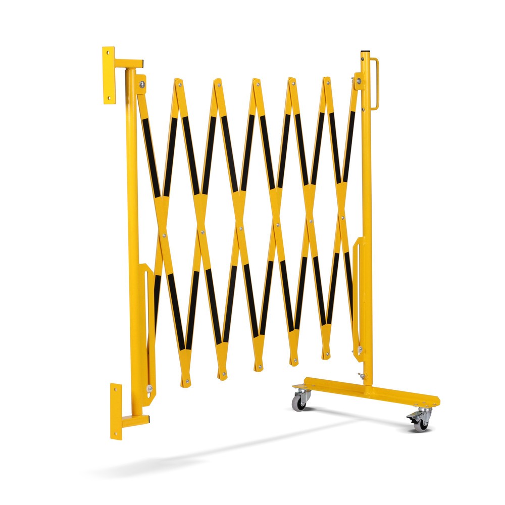 Número de imagen del producto 8: Rejilla de tijera, rodillos laterales individuales, montaje en pared, ancho 3.600 mm, negro/amarillo