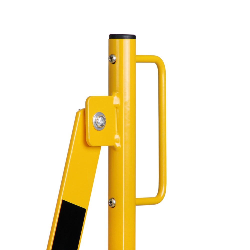 Número de imagen del producto 9: Rejilla valla de tijera de una cara, rodillos, montaje en la pared, 4.000 mm, negro/amarillo