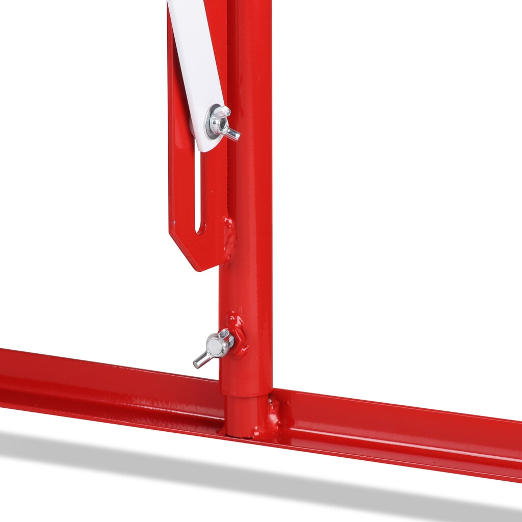 Rejilla de tijera, soporte en ambos lados, ancho 3.600 mm, rojo/blanco Número de imagen del producto 10: Rejilla de tijera, soporte en ambos lados, ancho 3.600 mm, rojo/blanco