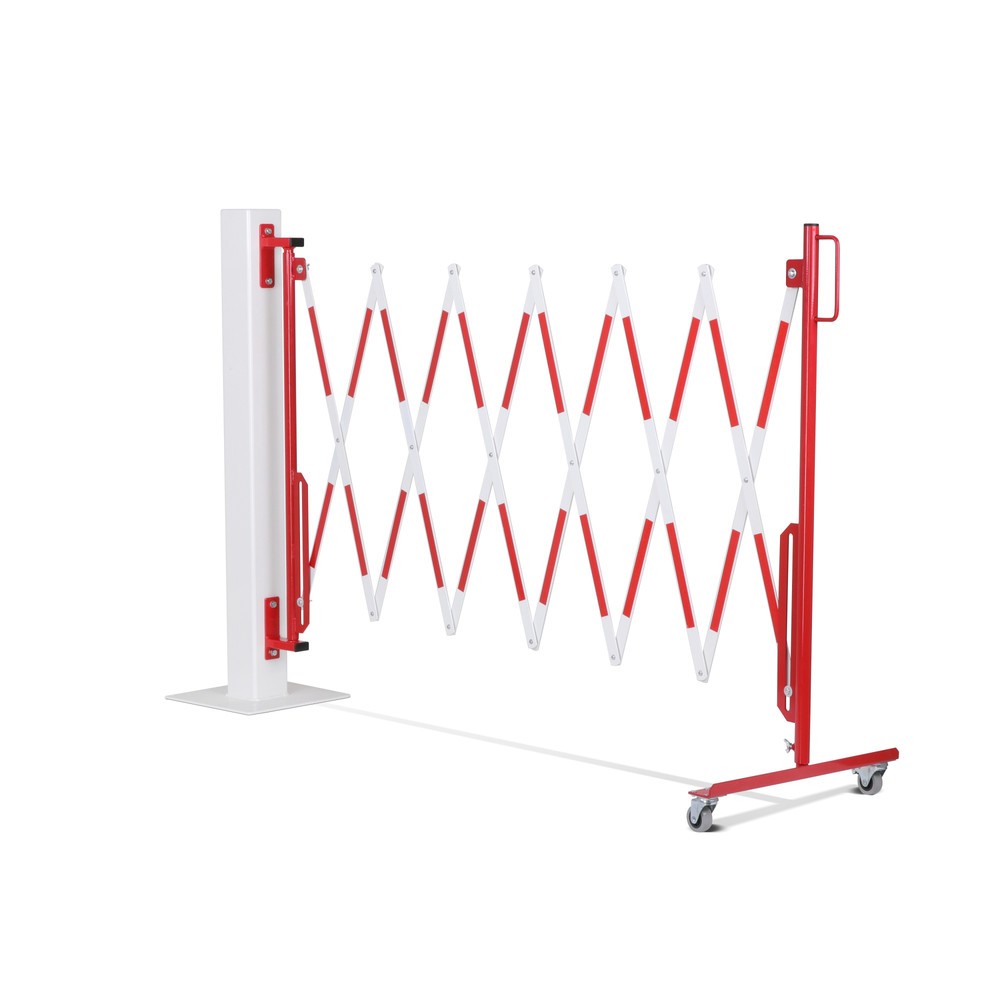 Número de imagen del producto 10: Rejilla valla de tijera de una cara, rollo, montaje en pared, ancho 3.600 mm, rojo/blanco