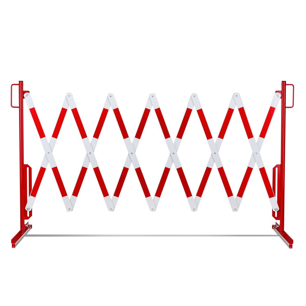 Número de imagen del producto 10: Rejilla de tijera, soporte en ambos lados, ancho 4.000 mm, rojo/blanco