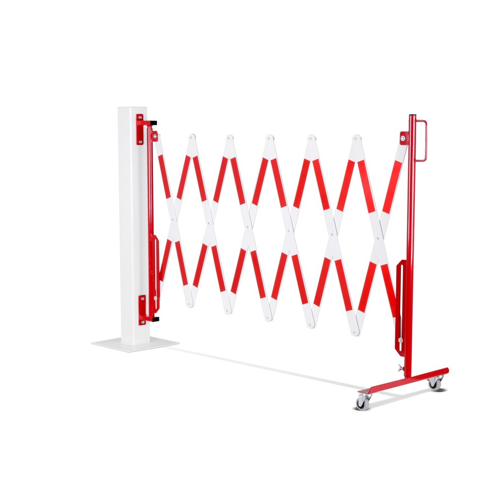 Número de imagen del producto 10: Rejilla valla de tijera de una cara, rollo, montaje en pared, ancho 4.000 mm, rojo/blanco