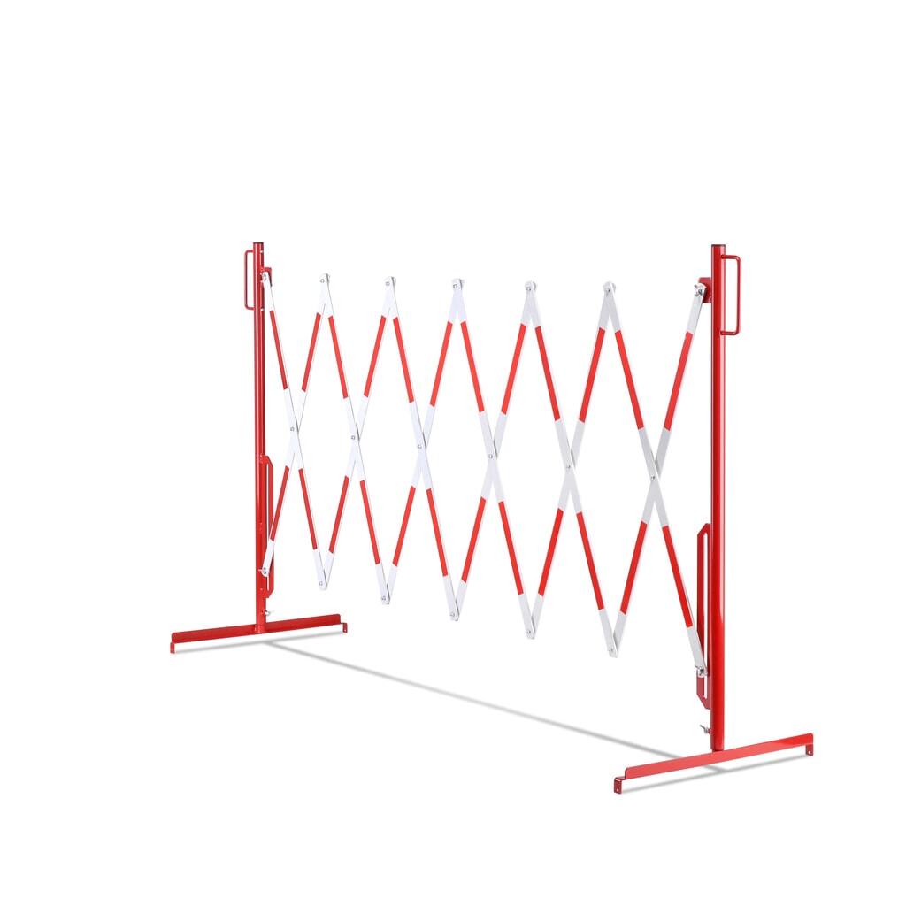 Número de imagen del producto 11: Rejilla de tijera, soporte en ambos lados, ancho 3.600 mm, rojo/blanco