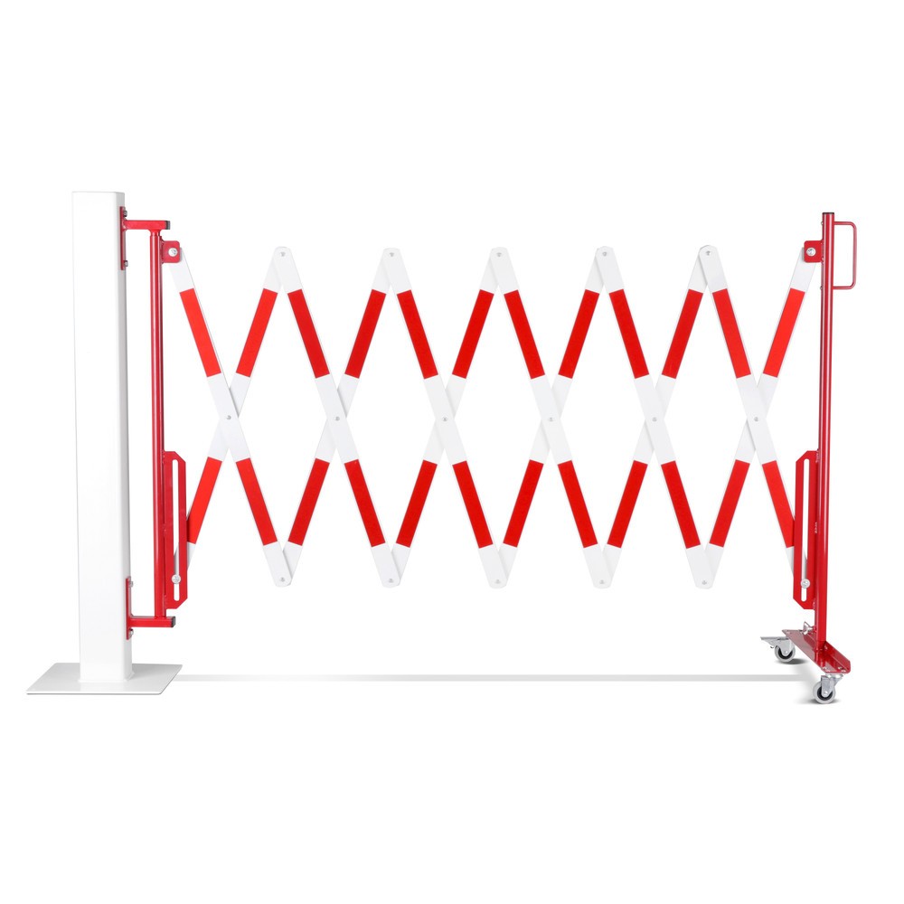 Número de imagen del producto 11: Rejilla valla de tijera de una cara, rollo, montaje en pared, ancho 4.000 mm, rojo/blanco