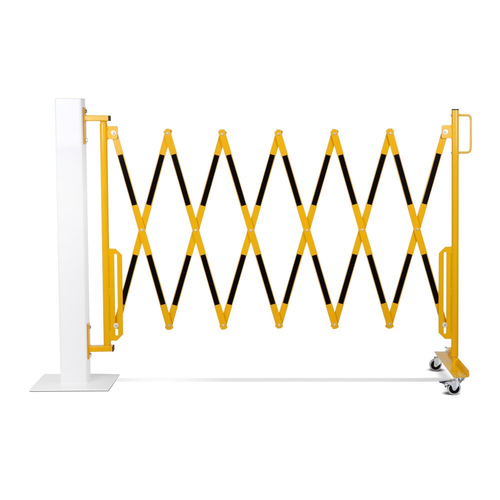 Número de imagen del producto 11: Rejilla de tijera, rodillos laterales individuales, montaje en pared, ancho 3.600 mm, negro/amarillo
