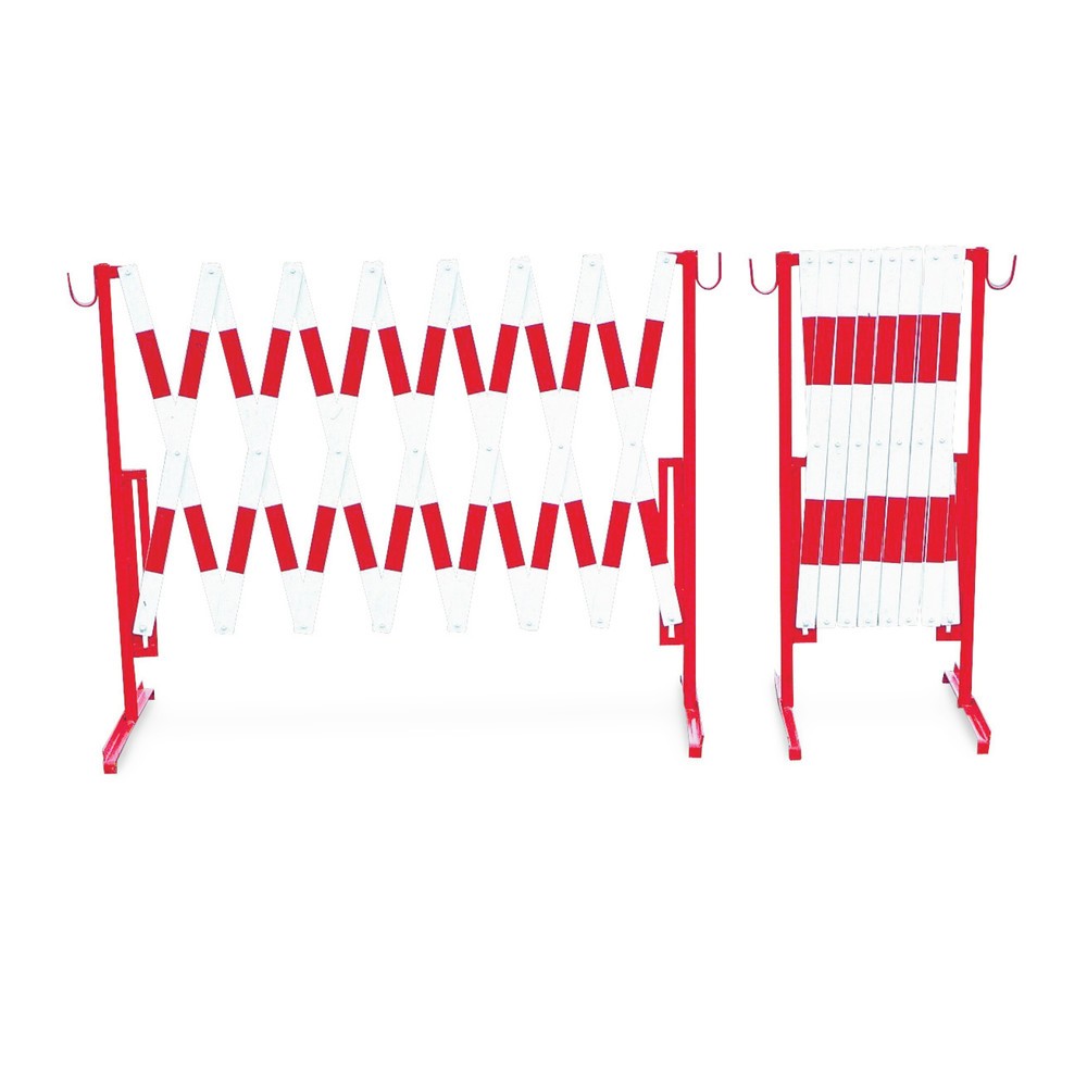 Imagen del producto: Valla de tijera de acero, rojo/blanco