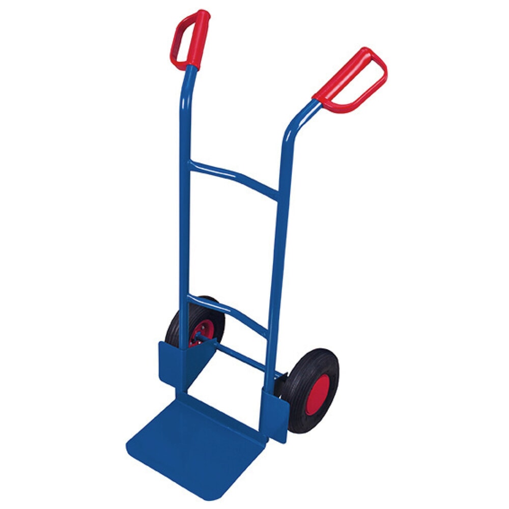 VARIOfit® Stahlrohr-Sackkarre, Tragkraft 200 kg, Schaufel BxT 320 x 250 mm, Luft-Bereifung, enzianblau Imagen del producto: VARIOfit® Stahlrohr-Sackkarre, Tragkraft 200 kg, Schaufel BxT 320 x 250 mm, Luft-Bereifung, enzianblau