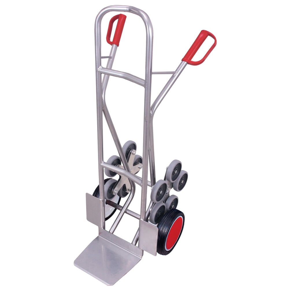 VARIOfit® Treppen-Sackkarre aus Aluminium, Tragkraft 200 kg, 5-armiger Radstern, Schaufel BxT 300 x 285 mm, Vollgummi-Bereifung Imagen del producto: VARIOfit® Treppen-Sackkarre aus Aluminium, Tragkraft 200 kg, 5-armiger Radstern, Schaufel BxT 300 x 285 mm, Vollgummi-Bereifung