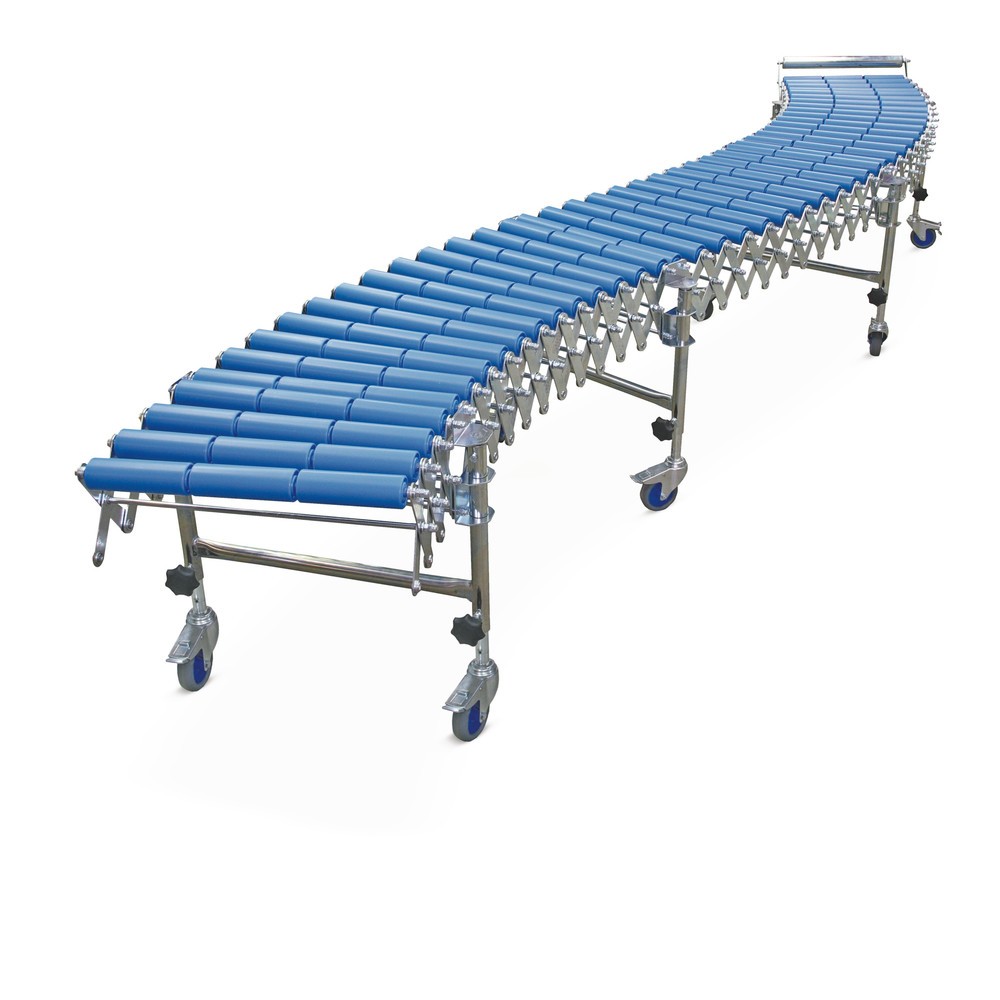 Imagen del producto: Vía de rodillos-extensible, longitud 2,7-6,2 m, ancho de 500 mm