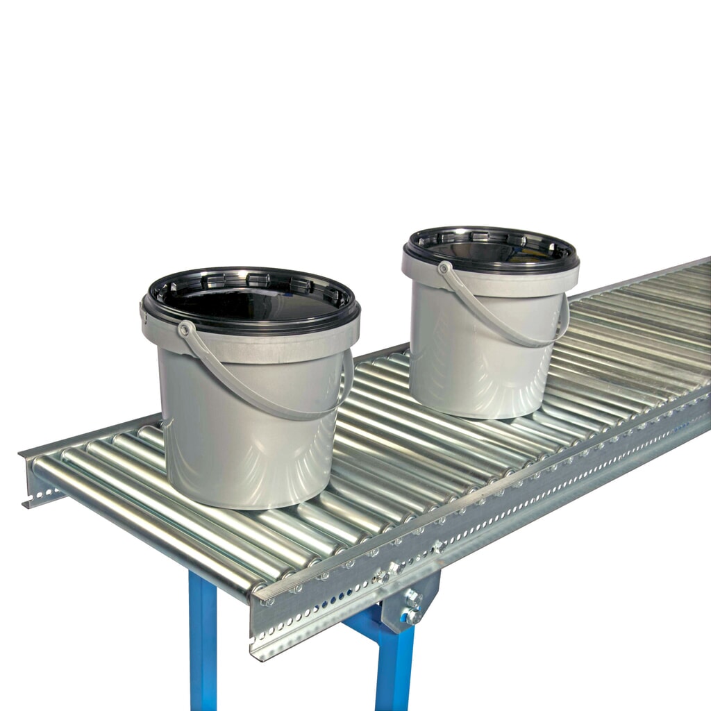 Número de imagen del producto 4: BLUME transportador de rodillos pequeño, rodillos de tubo de acero Ø 30 mm, eje roscado, L x An 2.000 x 300 mm
