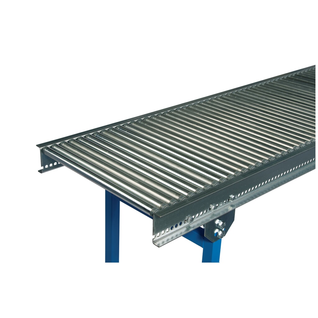 Imagen del producto: Transportador de rodillos pequeños, rodillos tubulares de acero, eje de resorte, Ø 20 mm, L x An A 3.000 x 300 mm