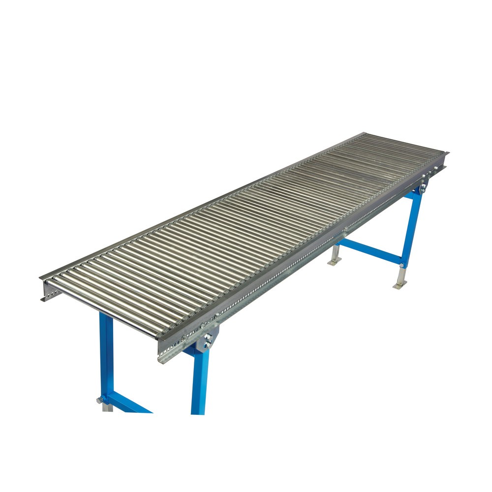 Número de imagen del producto 2: Vía de rodillos pequeña, rodillos de tubo de acero, eje con resorte, Ø 20 mm, L x An 2.000 x 500 mm