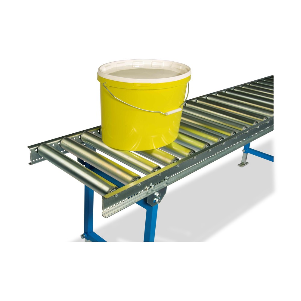 Número de imagen del producto 4: Vía de rodillos ligera, rodillos de tubo de acero, Ø 50 mm, L x An 1.000 x 600 mm, distancia entre ejes de 62,5 mm