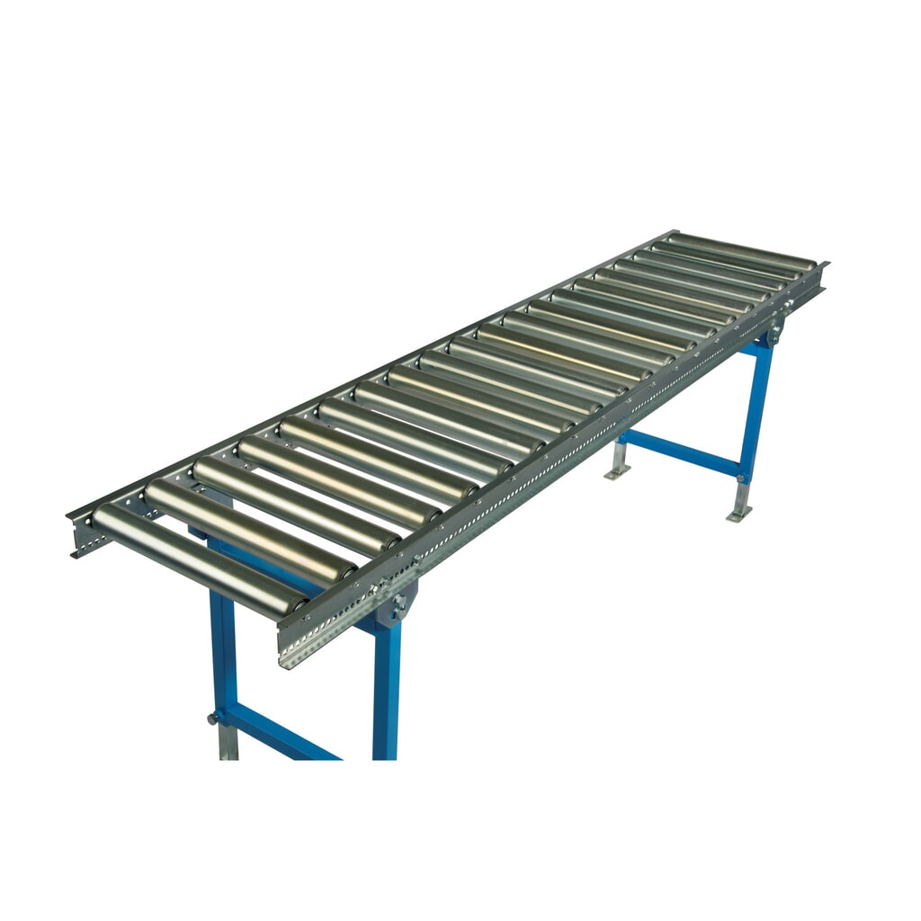 Vía de rodillos ligera, rodillos de acero, Ø 50 mm, longitud de vía 2 m, ancho de vía 800 mm, distancia entre ejes 62,5 mm Número de imagen del producto 2: Vía de rodillos ligera, rodillos de acero, Ø 50 mm, longitud de vía 2 m, ancho de vía 800 mm, distancia entre ejes 62,5 mm