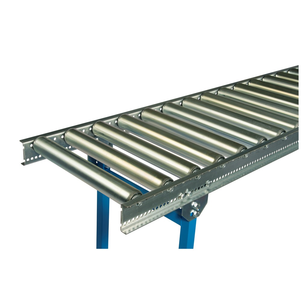 Número de imagen del producto 1: Vía de rodillos ligera, rodillos de tubo de acero, Ø 50 mm, L x An 1.000 x 600 mm, distancia entre ejes de 62,5 mm