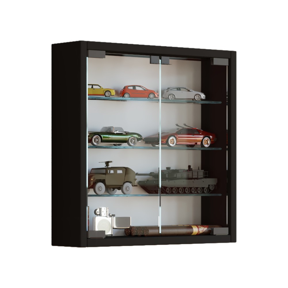Número de imagen del producto 1: Vitrina de pared Mandosa S, negro