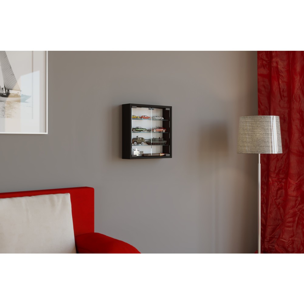 Número de imagen del producto 3: Vitrina de pared Mandosa S, negro
