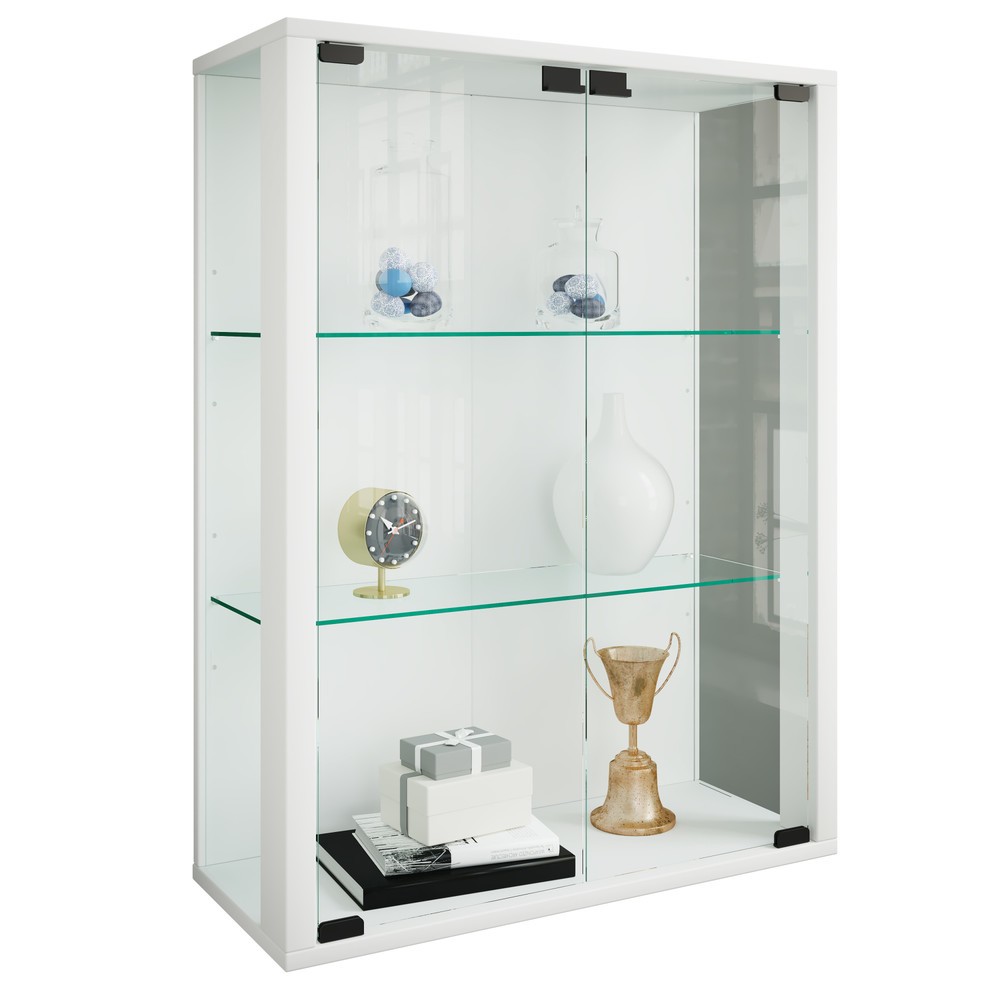 Número de imagen del producto 1: Vitrina de pared Udina, blanco