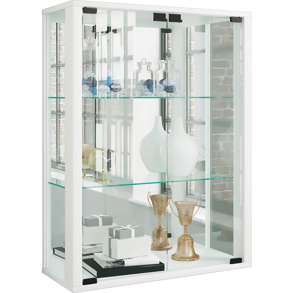 Imagen del producto: Vitrina de pared Udina con espejo, blanco