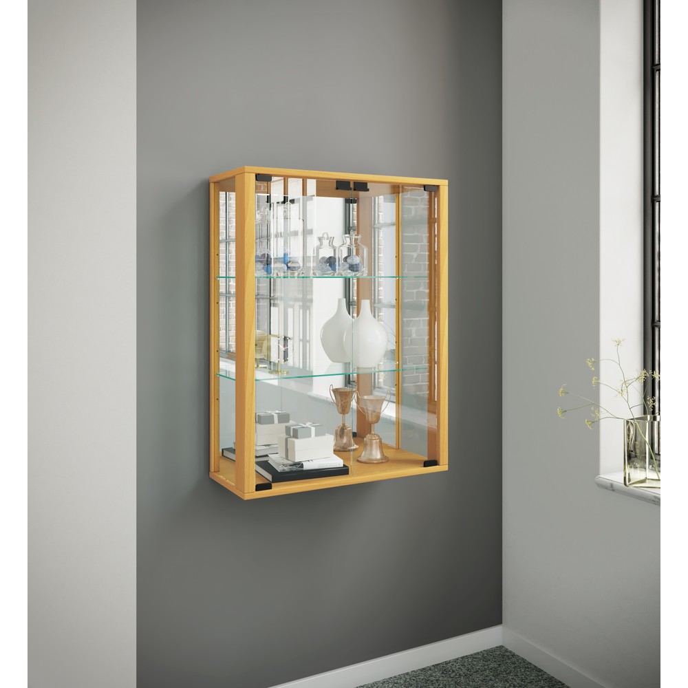 Número de imagen del producto 4: Vitrina de pared Udina con espejo, haya