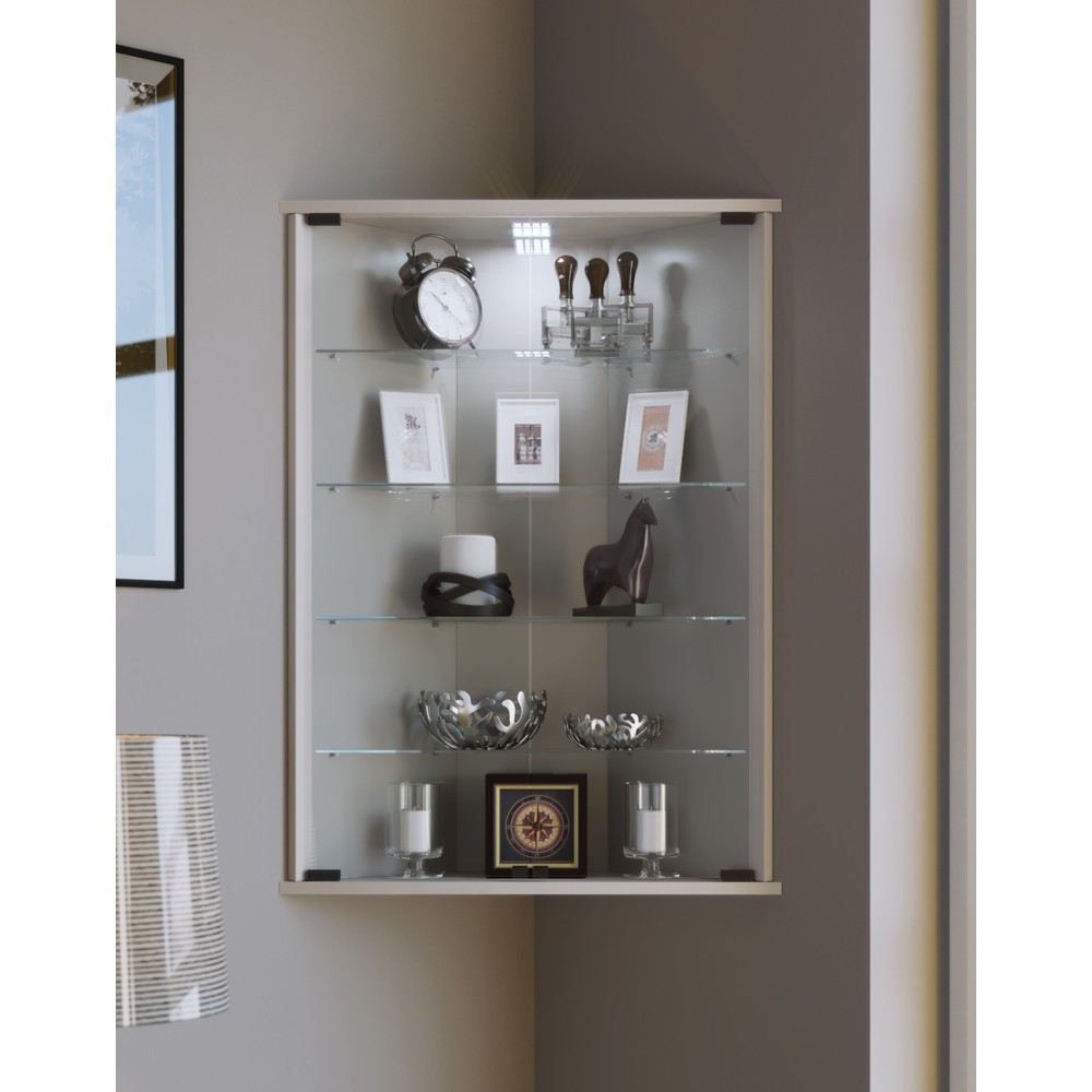 Número de imagen del producto 2: Vitrina esquinera Vecko, blanco