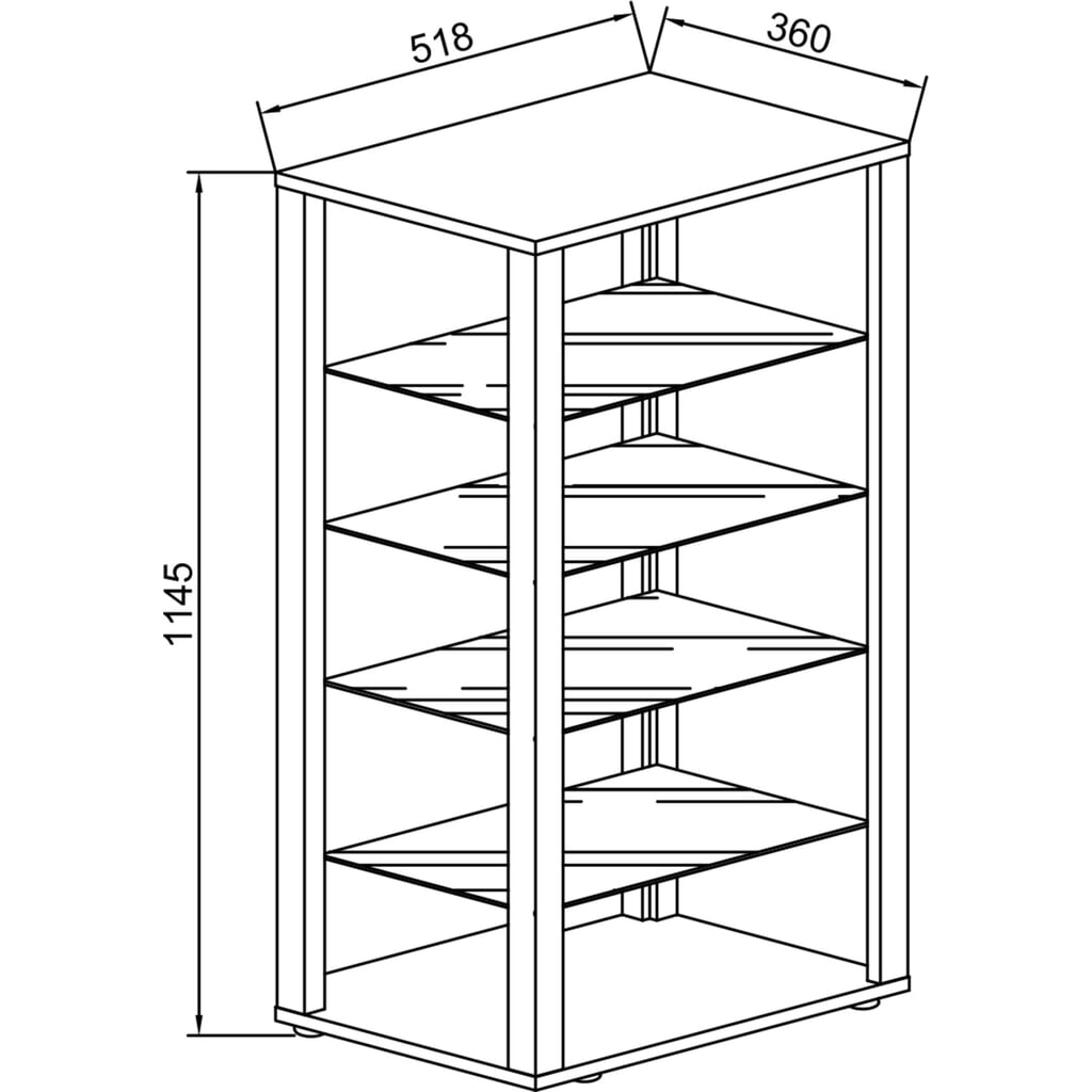 Número de imagen del producto 5: Vitrina vertical VCM Glasol IV, blanco
