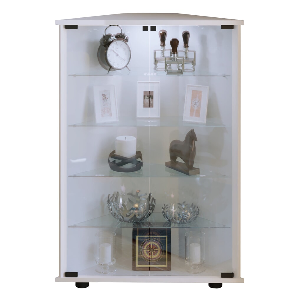 Vitrina vertical VCM Jecka con iluminación, blanco Número de imagen del producto 1: Vitrina vertical VCM Jecka con iluminación, blanco