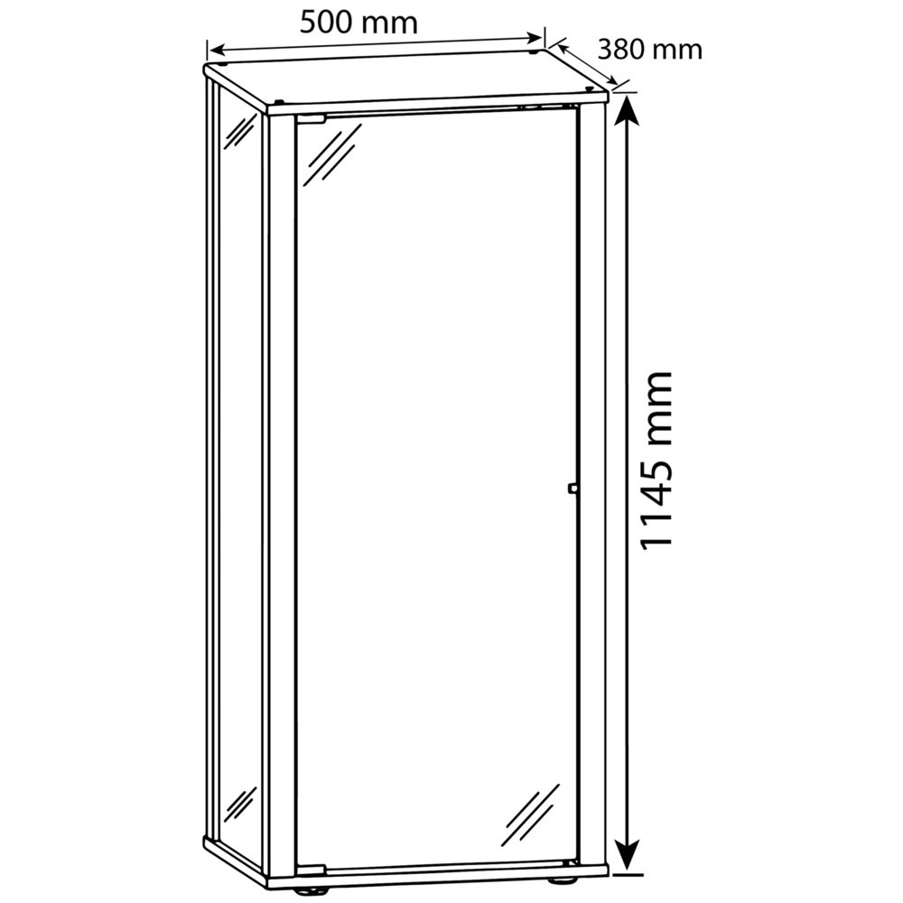 Número de imagen del producto 2: Vitrina vertical Kavisa L, plateado