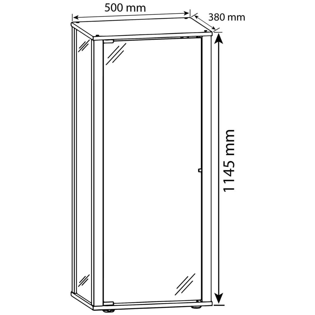 Número de imagen del producto 4: Vitrina vertical VCM Kavisa M, blanco
