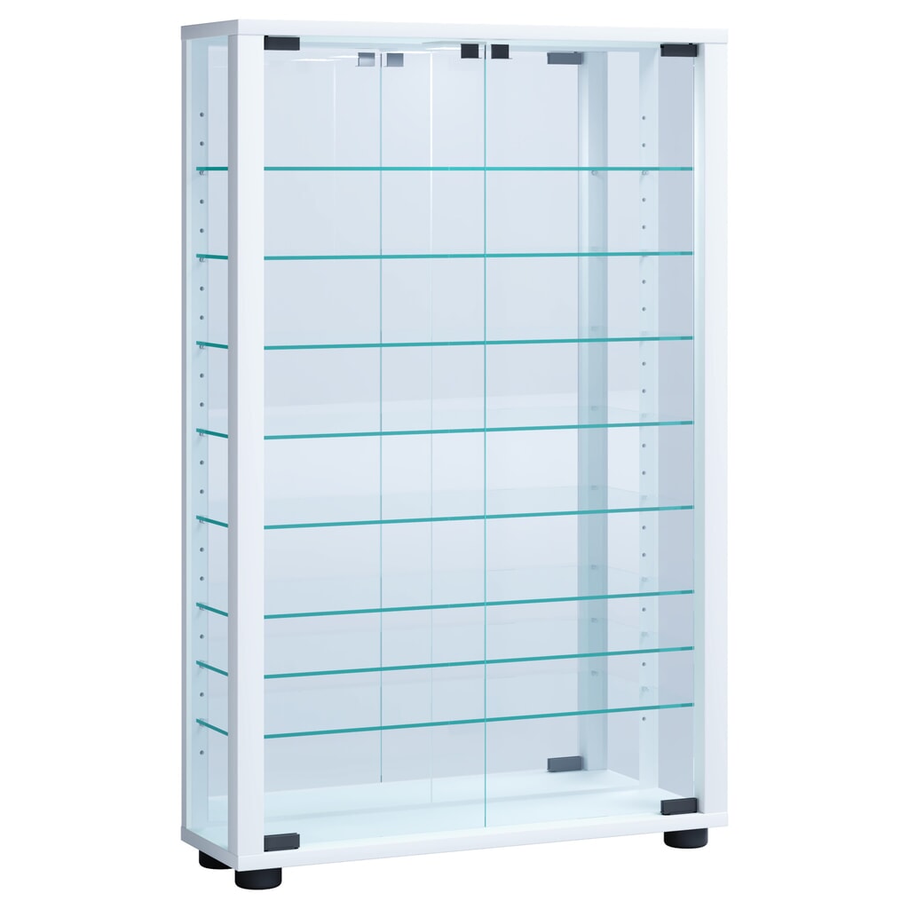Imagen del producto: Vitrina vertical VCM Lumo Mini con espejo, incluye iluminación LED, blanco