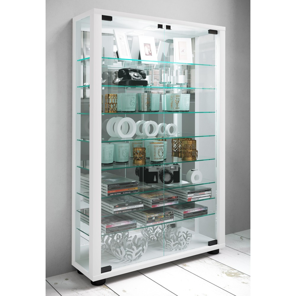 Número de imagen del producto 3: Vitrina vertical Lumo Mini con espejo, blanco