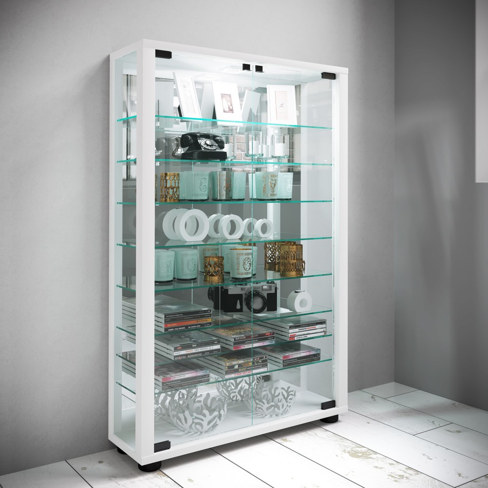 Número de imagen del producto 4: Vitrina vertical Lumo Mini con espejo, blanco