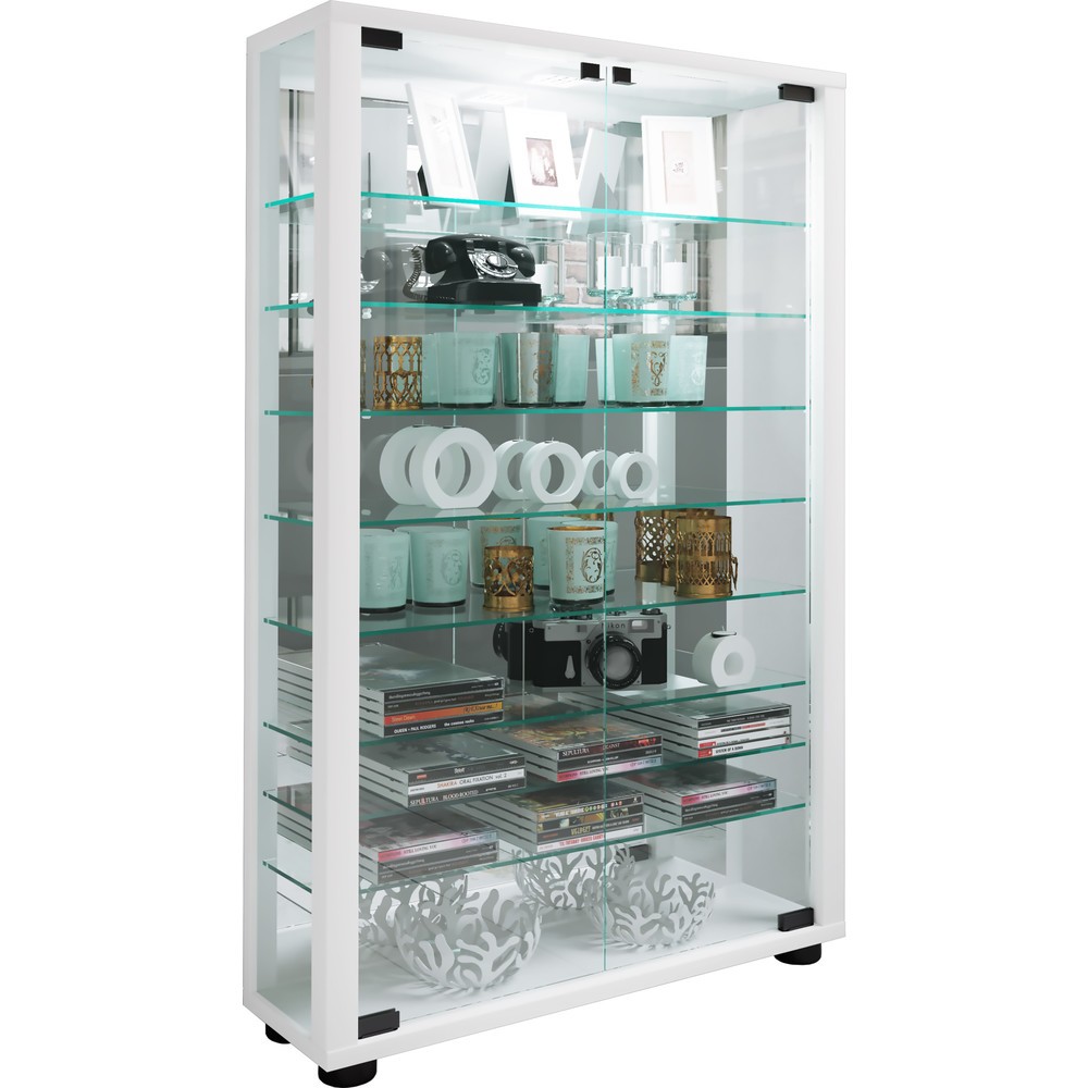 Número de imagen del producto 5: Vitrina vertical Lumo Mini con espejo, blanco