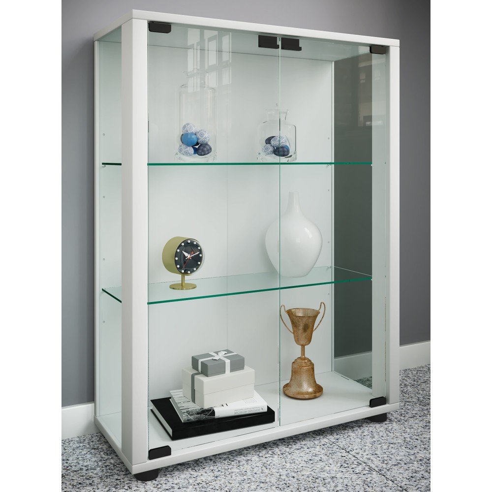 Número de imagen del producto 3: Vitrina vertical Sintalo, con iluminación LED, blanco