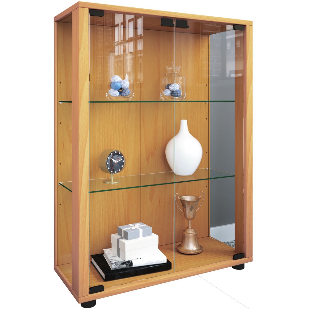 Número de imagen del producto 1: Vitrina vertical Sintalo, con iluminación LED, haya