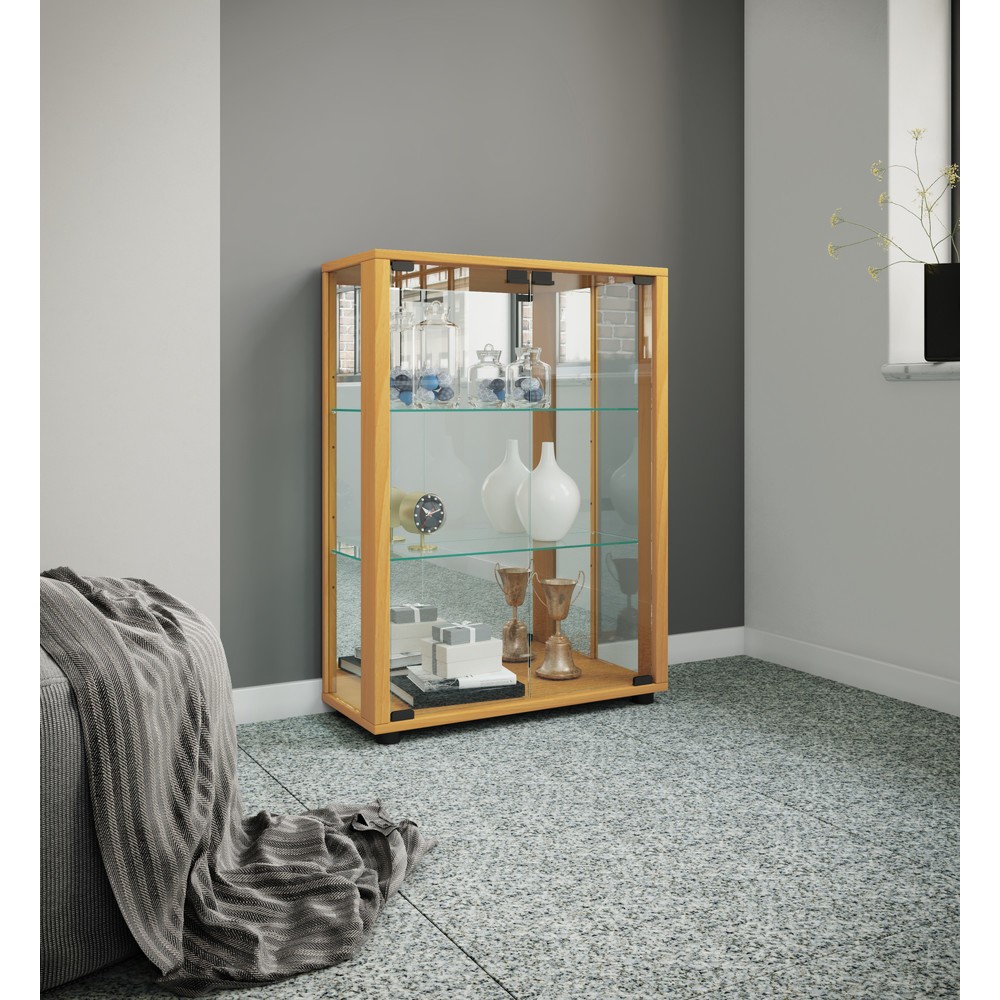 Número de imagen del producto 4: Vitrina vertical Sintalo con espejo, haya