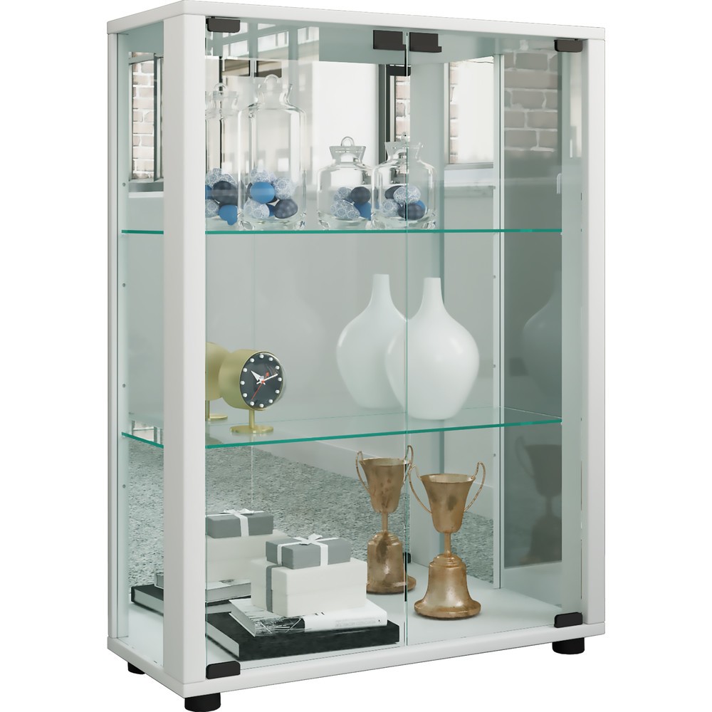Imagen del producto: Vitrina vertical Sintalo con espejo, blanco