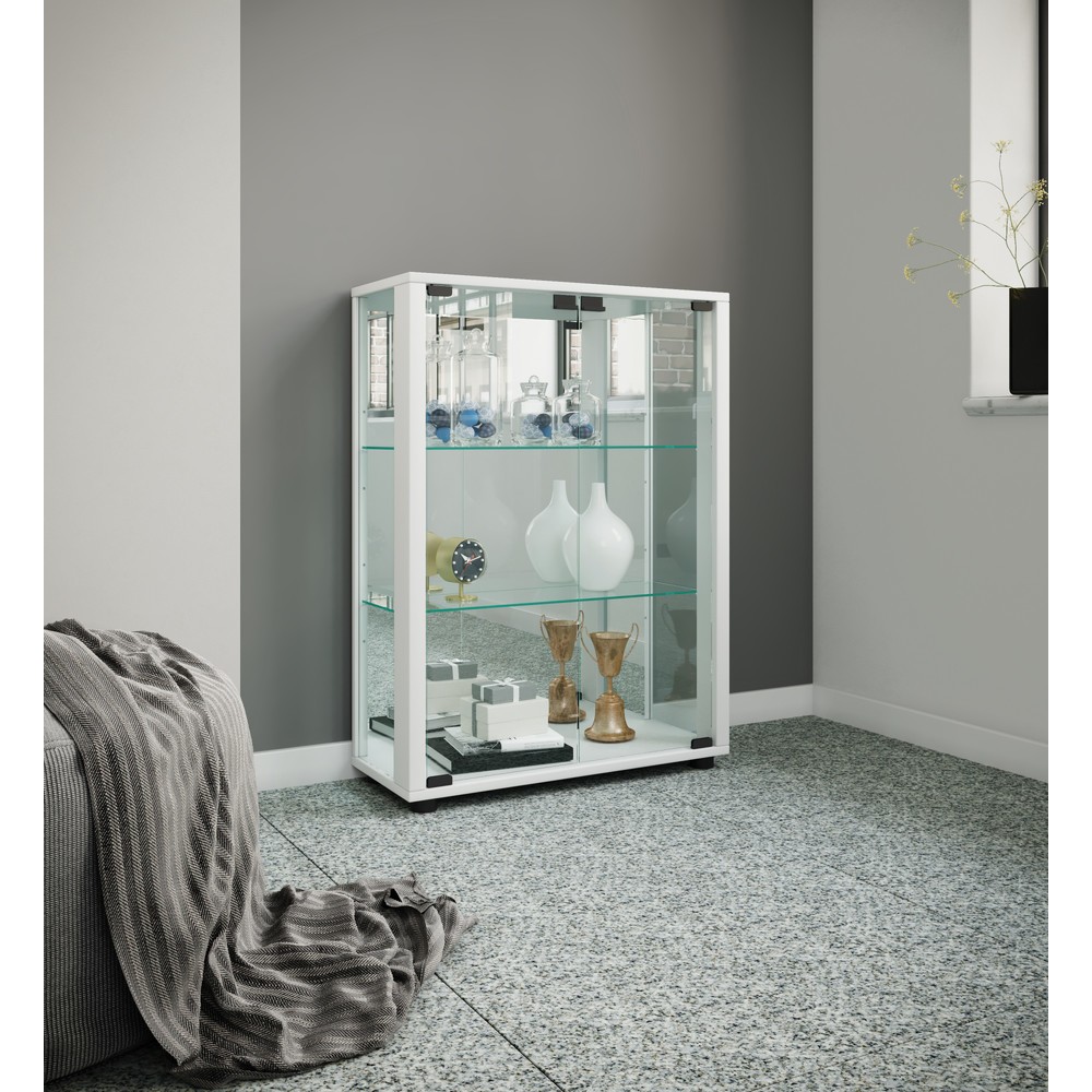 Número de imagen del producto 4: Vitrina vertical Sintalo con espejo, blanco