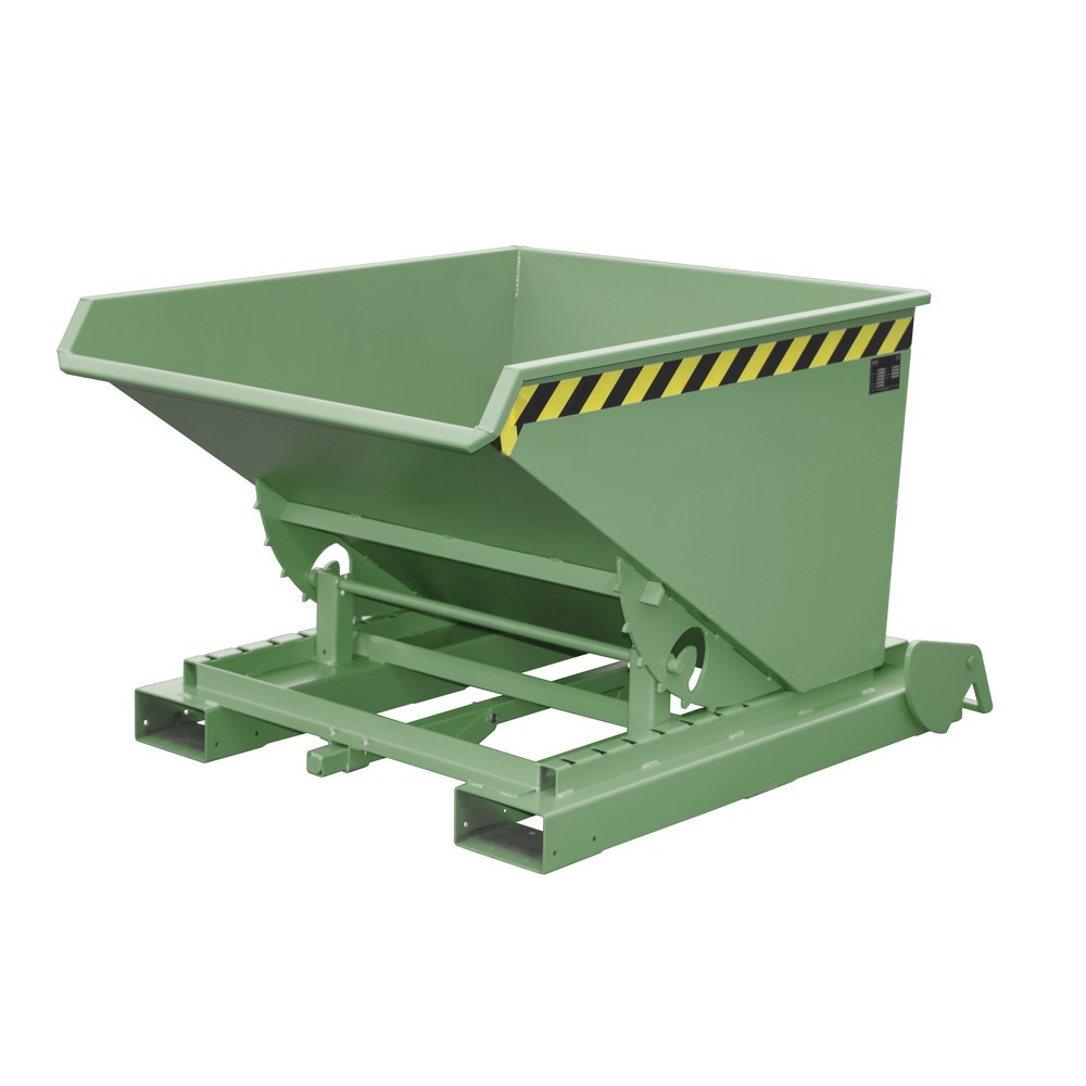 Número de imagen del producto 3: Bauer® Contenedor de volcado de viruta con desenrollado automático, pintado, volumen 0,9 m³, RAL 6011 verde reseda