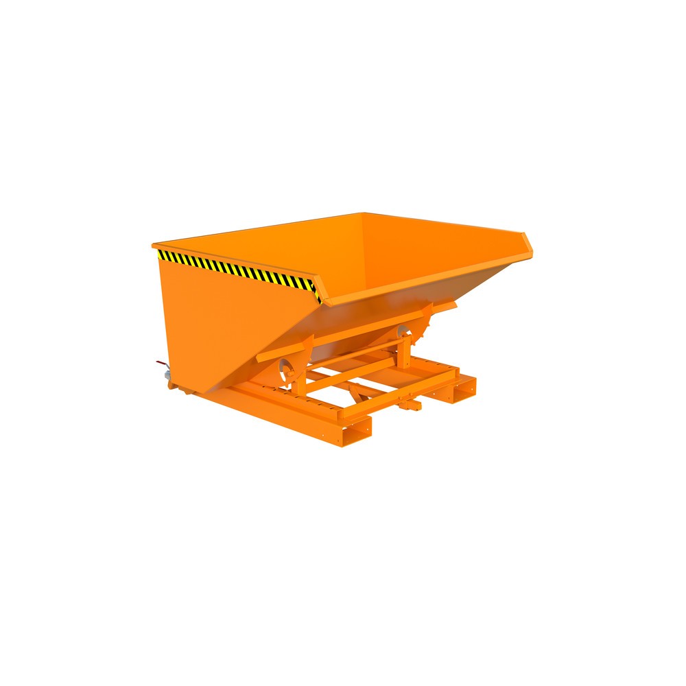 Número de imagen del producto 1: Bauer® Contenedor de volcado de viruta con desenrollado automático, pintado, volumen 0,9 m³, RAL 2000 amarillo naranja