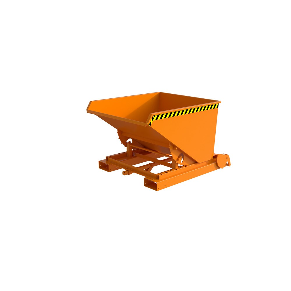 Número de imagen del producto 1: Bauer® Contenedor de volcado de viruta con desenrollado automático, pintado, volumen 0,6 m³, RAL 2000 amarillo naranja